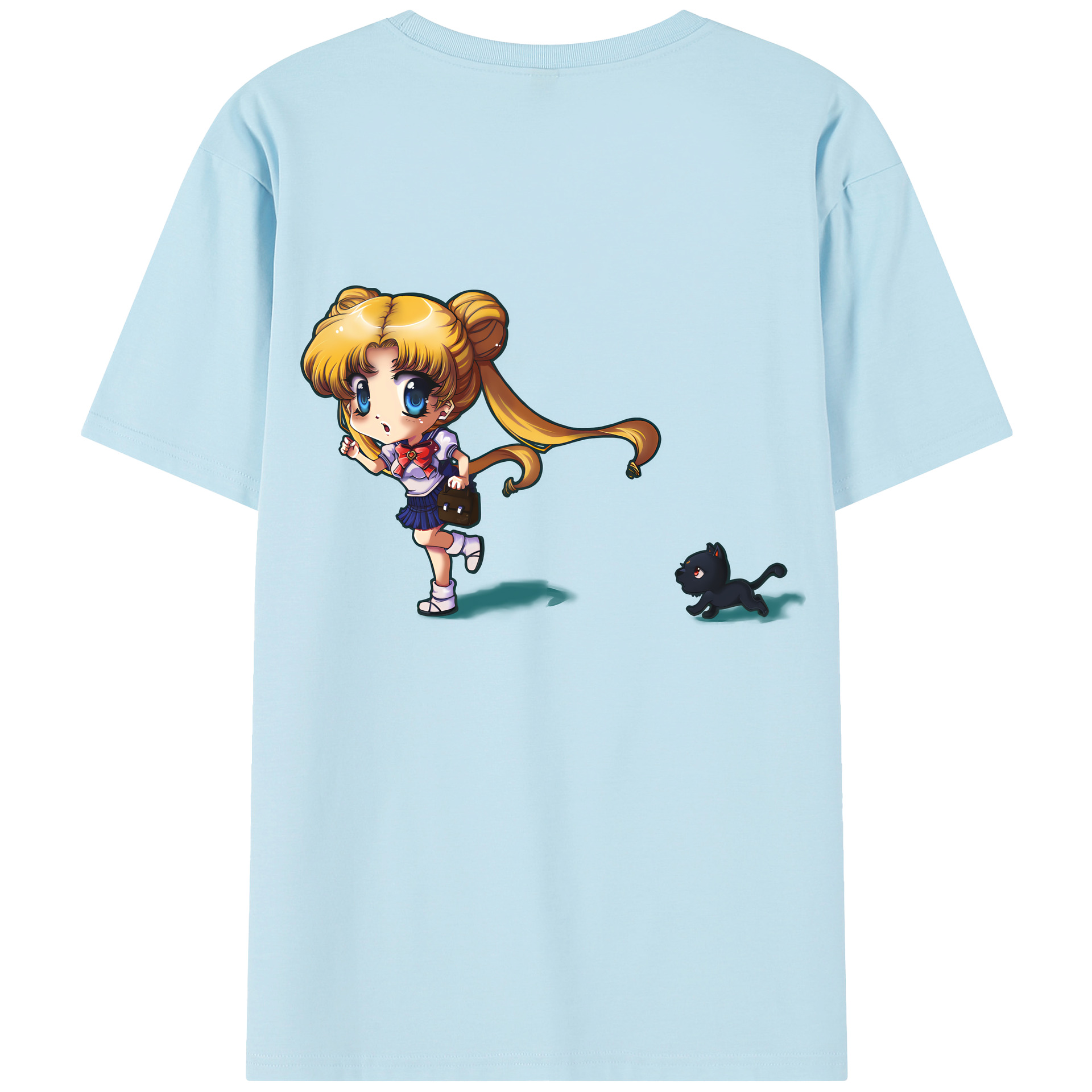 （画像用） 美少女戦士セーラームーン 愛野 美奈子 あいの みなこ Sailor Moon Aino Minako 綿100％半袖Tシャツ（背面プリント）